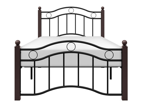 Averny Black/Brown Twin Metal Platfom Bed - Ornate Home