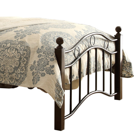 Averny Black/Brown Twin Metal Platfom Bed - Ornate Home