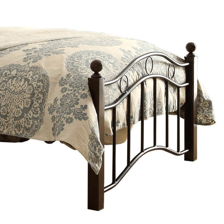 Averny Black/Brown Twin Metal Platfom Bed - Ornate Home