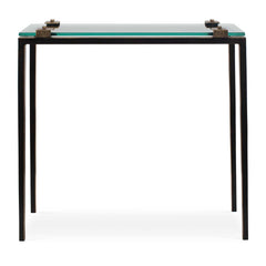 Averona Bronze Glass Top Accent Table - Ornate Home