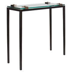 Averona Bronze Glass Top Accent Table - Ornate Home