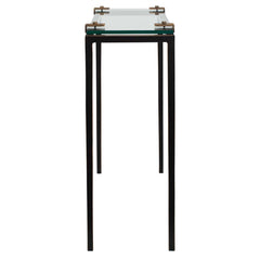 Averona Bronze Glass Top Accent Table - Ornate Home