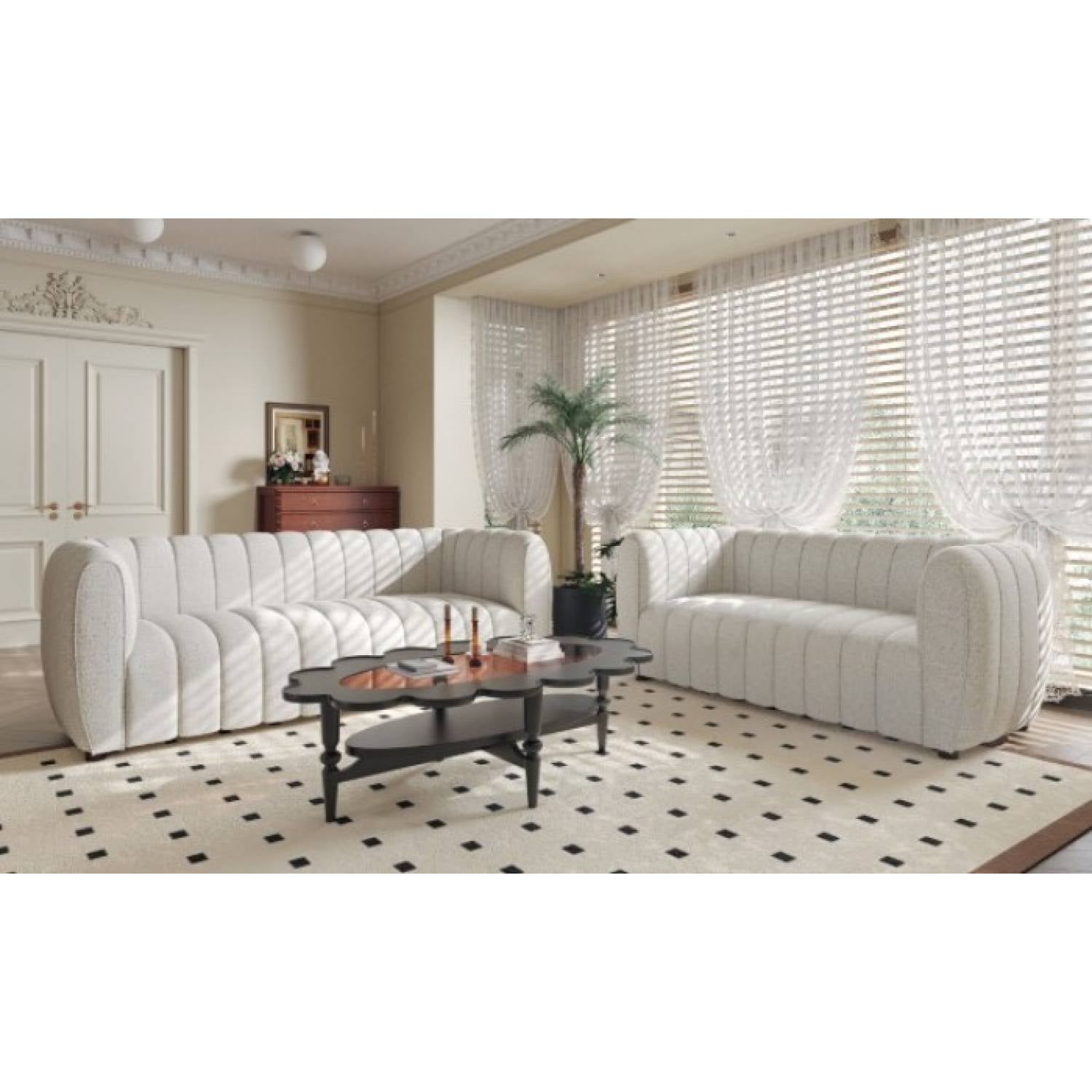 Aversa Off-White Sofa - Ornate Home