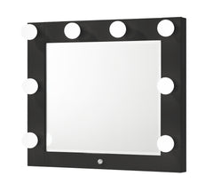 Avery Black Vanity Set w/LED Mirror - Ornate Home