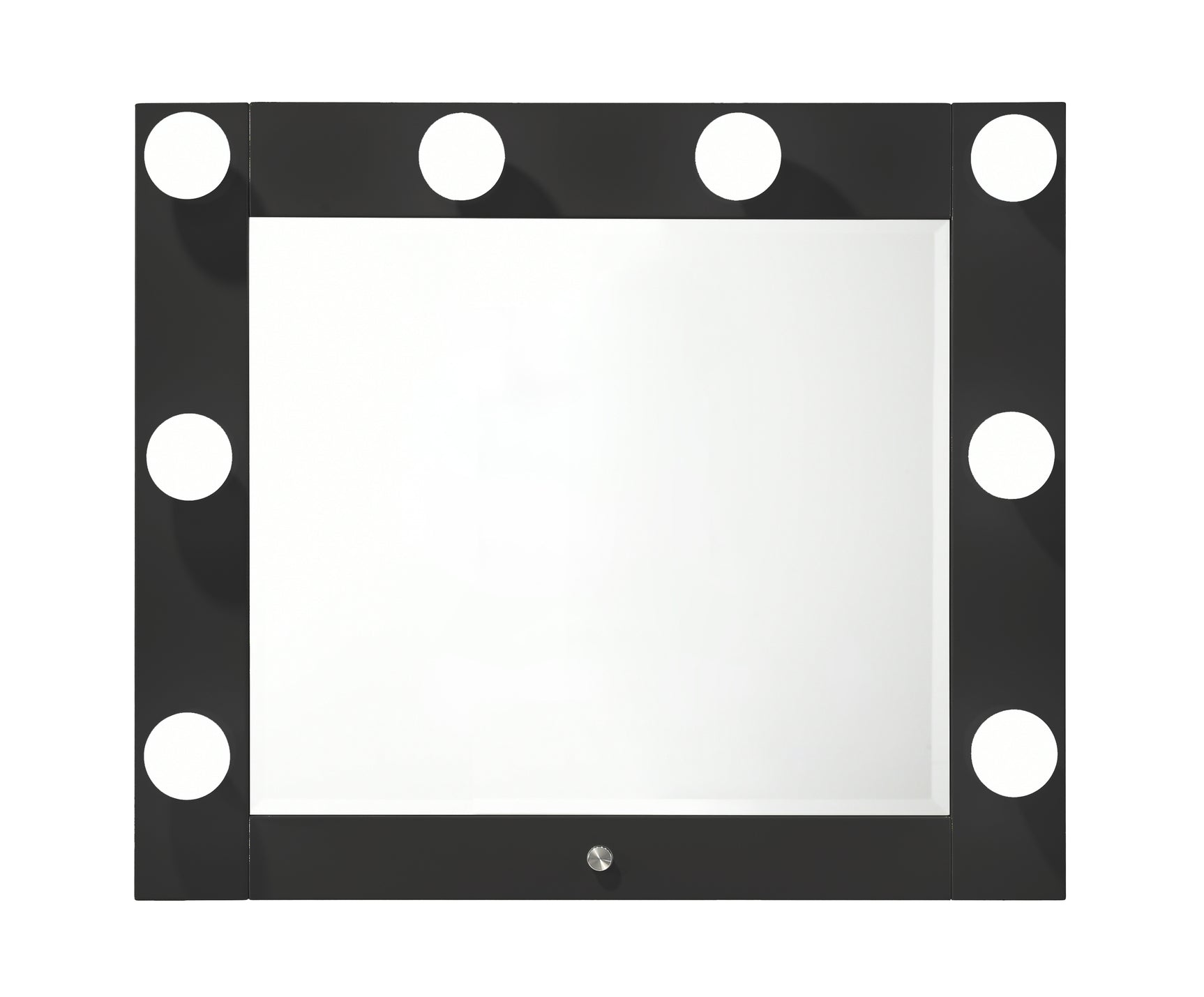Avery Black Vanity Set w/LED Mirror & Stool - Ornate Home