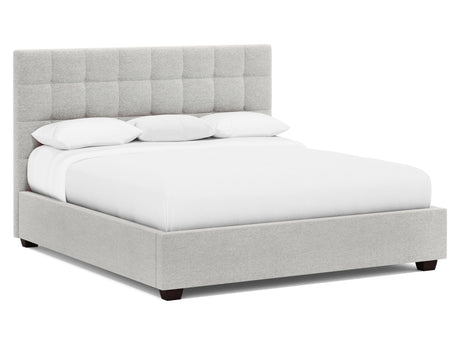 Avery Grey Fabric California King Panel Bed – Standart Headboard - Ornate Home