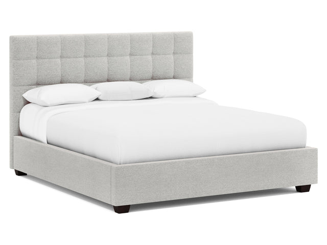 Avery Grey Fabric California King Panel Bed – Standart Headboard - Ornate Home
