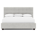 Avery Grey Fabric California King Panel Bed – Standart Headboard - Ornate Home