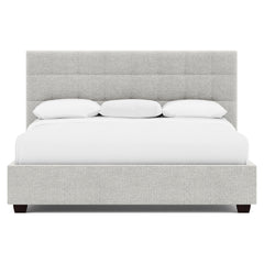 Avery Grey Fabric California King Panel Bed – Standart Headboard - Ornate Home