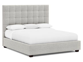 Avery Grey Fabric Panel King Bed - Ornate Home