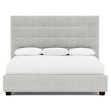Avery Grey Fabric Panel King Bed - Ornate Home