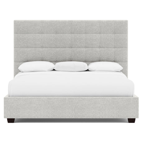 Avery Grey Fabric Panel King Bed - Ornate Home