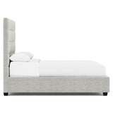 Avery Grey Fabric Panel King Bed - Ornate Home