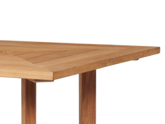 Avery Square Teak Outdoor Dining Table with Umbrella Hole - Ornate Home
