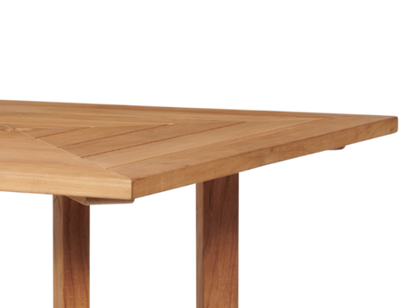 Avery Square Teak Outdoor Dining Table with Umbrella Hole - Ornate Home