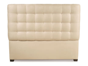 Avery White/Cream Fabric Headboard King - Ornate Home