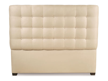Avery White/Cream Fabric Headboard King - Ornate Home