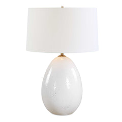 Avery White Glaze Table Lamp - Ornate Home