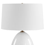 Avery White Glaze Table Lamp - Ornate Home