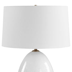 Avery White Glaze Table Lamp - Ornate Home