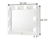 Avery White Vanity Set w/LED Mirror & Stool - Ornate Home