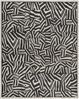 Avian Black Wool Area Rug - Ornate Home