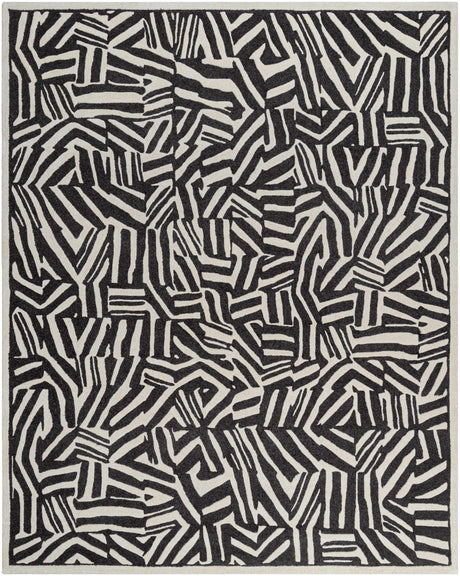 Avian Black Wool Area Rug - Ornate Home