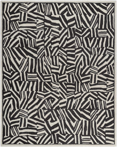 Avian Black Wool Area Rug - Ornate Home