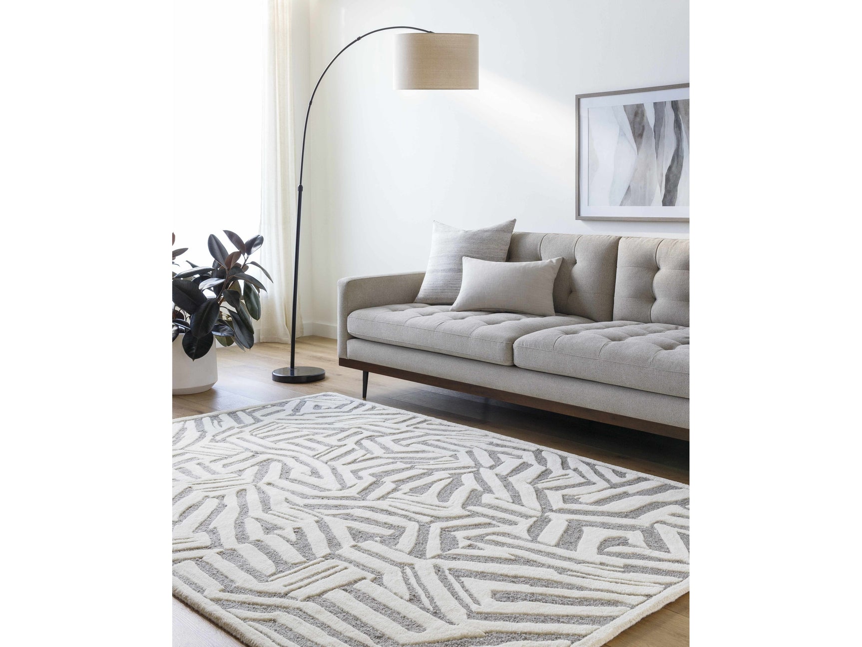 Avian Gray Wool Area Rug - Ornate Home