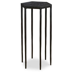 Aviary Black Hexagonal Accent Table - Ornate Home