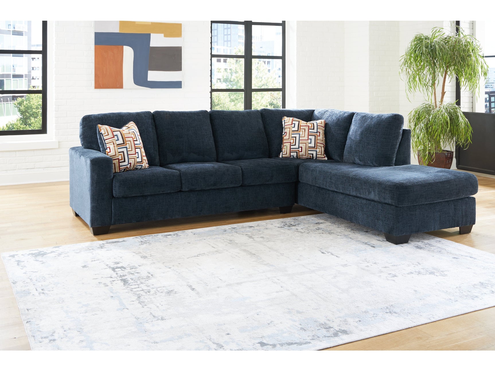 Aviemore Ink 2-Piece Sectional with RAF Chaise - Ornate Home