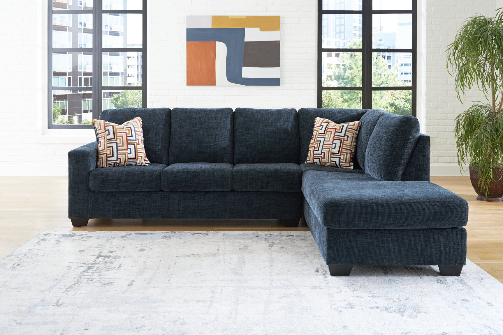 Aviemore Ink 2-Piece Sectional with RAF Chaise - Ornate Home