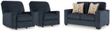 Aviemore Ink Loveseat and 2 Recliners (Online Special Price) - Ornate Home
