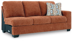 Aviemore Spice 2-Piece Sectional with Chaise, Recliner and Ottoman - Ornate Home
