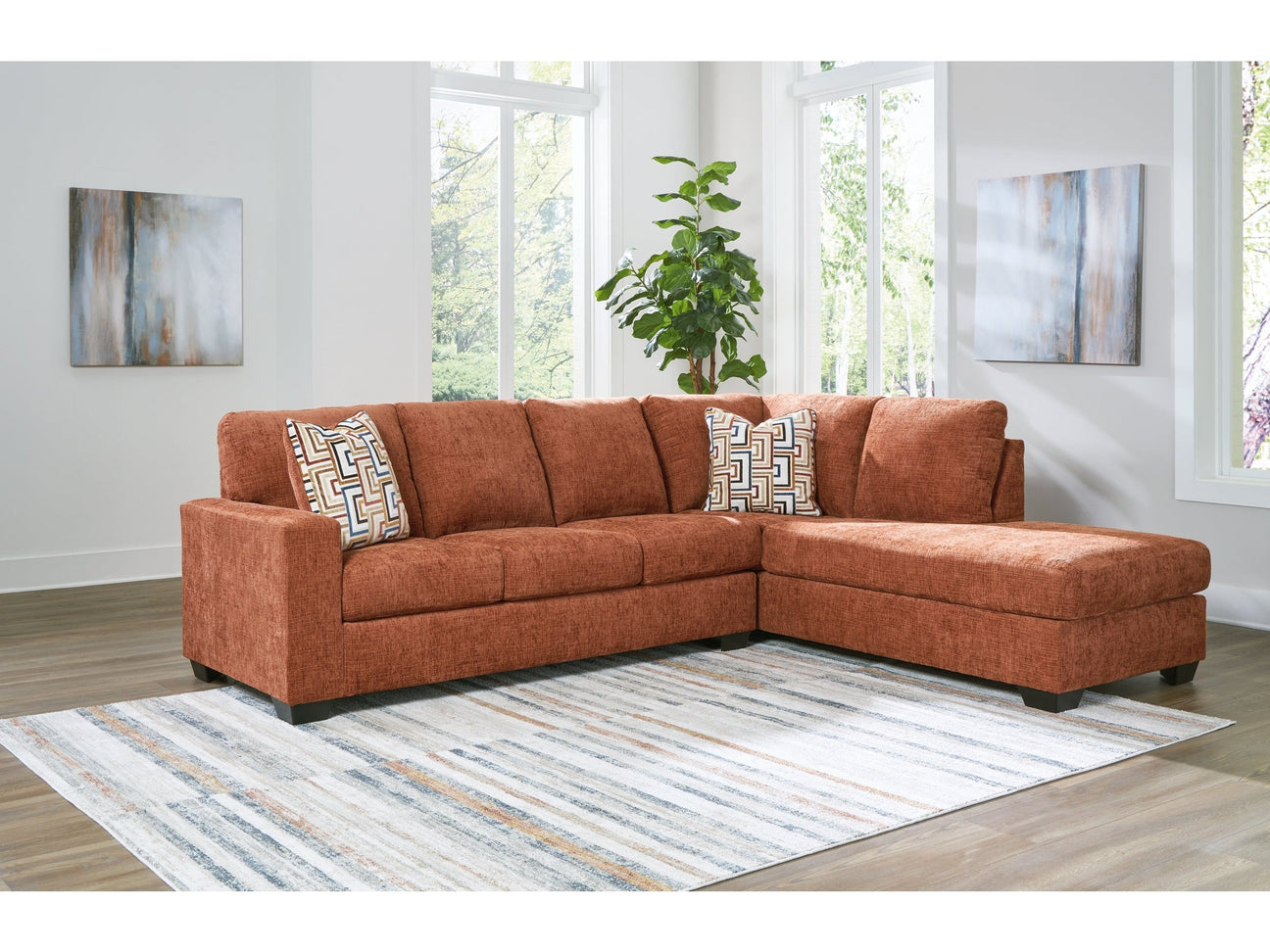 Aviemore Spice 2-Piece Sectional with RAF Chaise (Online Special Price) - Ornate Home