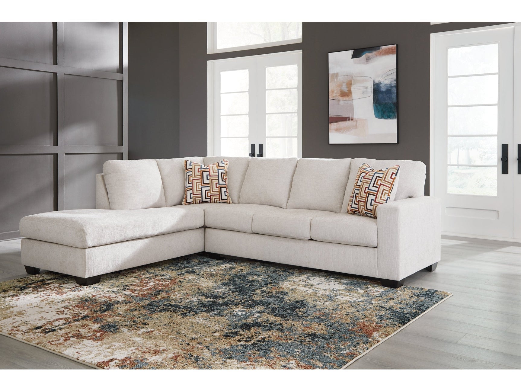 Aviemore Stone 2-Piece Sectional with LAF Chaise (Online Special Price) - Ornate Home