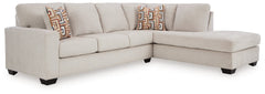 Aviemore Stone 2-Piece Sectional with RAF Chaise - Ornate Home
