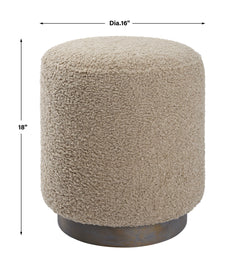 Avila Latte Round Ottoman - Ornate Home