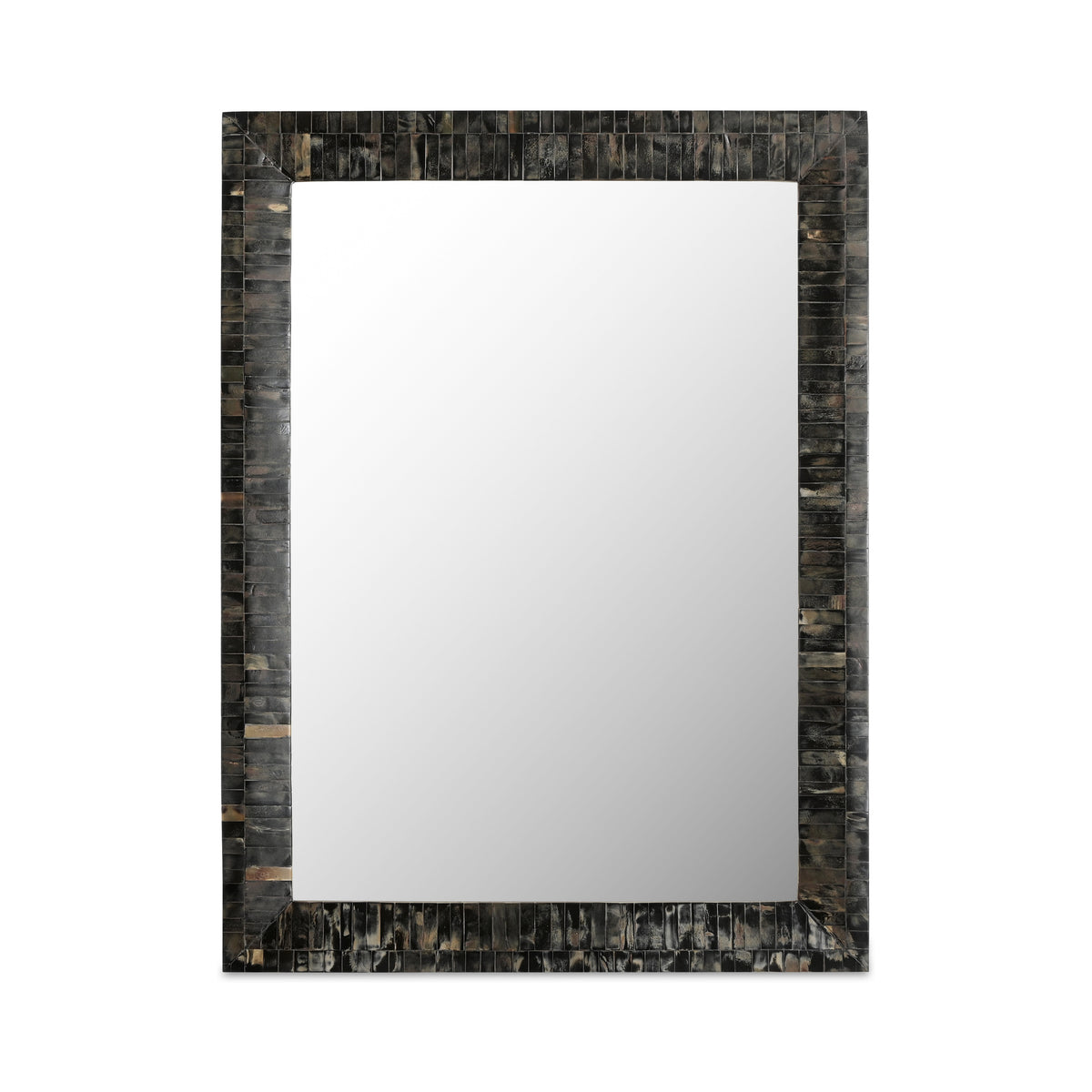 Avis Black Horn Inlay Mirror - Ornate Home