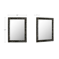 Avis Black Horn Inlay Mirror - Ornate Home