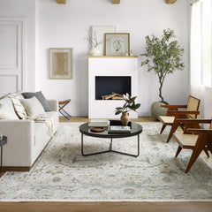 Aviva Off-White Textured Rug with Fringes - Ornate Home