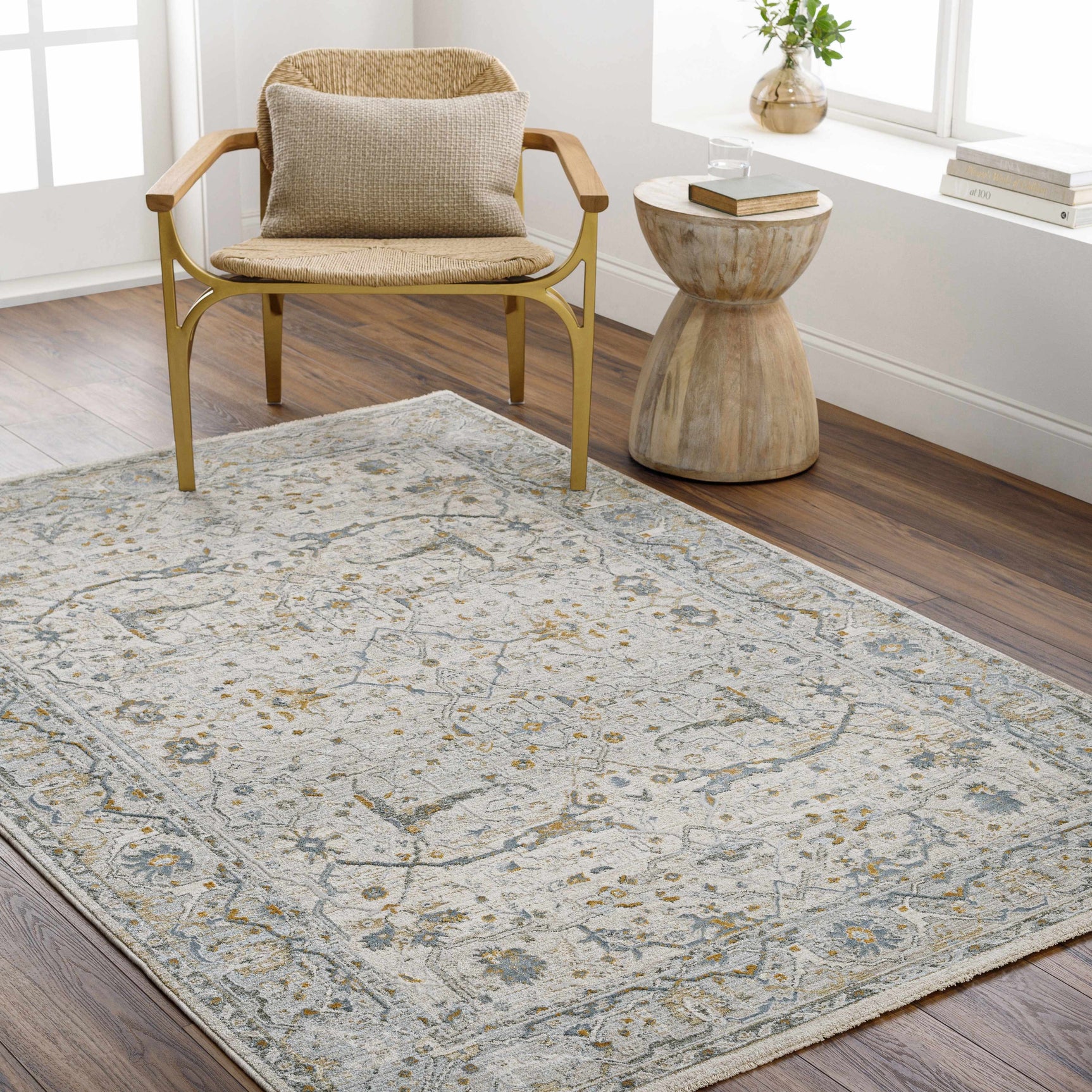 Aviva Off-White Textured Rug with Fringes - Ornate Home