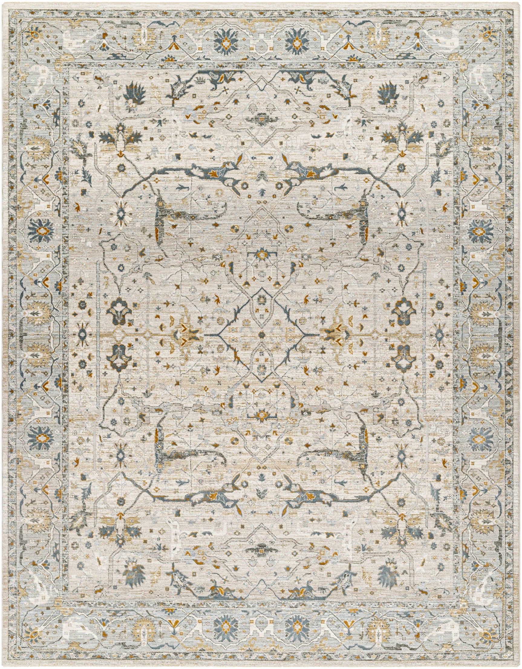 Aviva Off-White Textured Rug with Fringes - Ornate Home