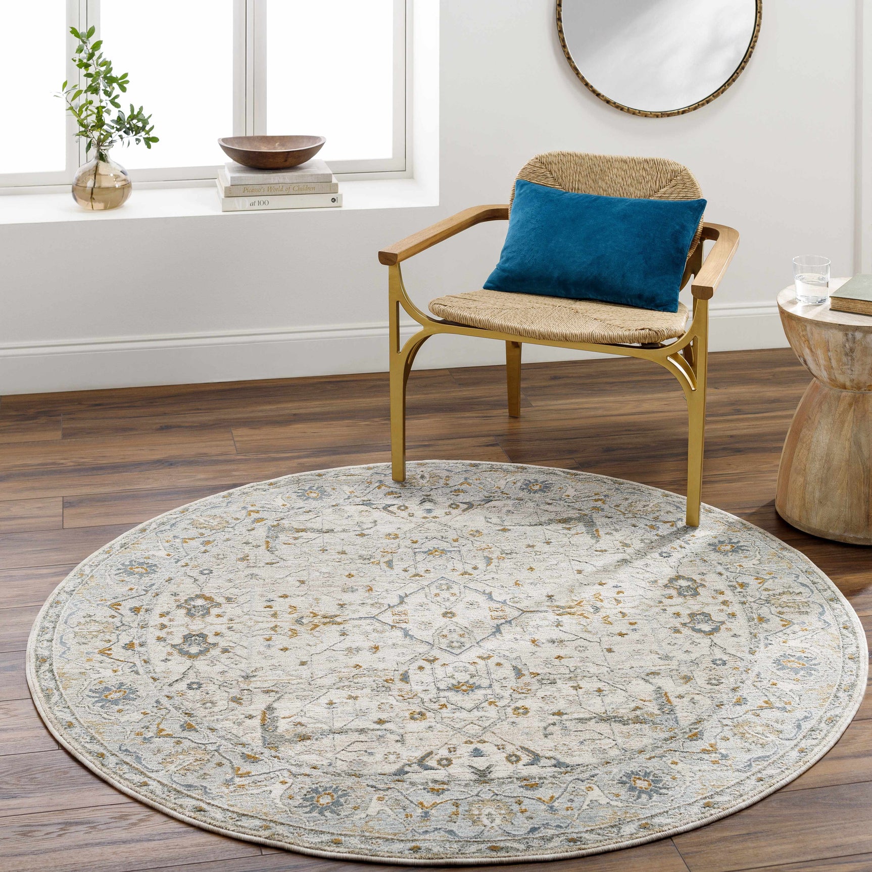 Aviva Off-White Textured Rug with Fringes - Ornate Home