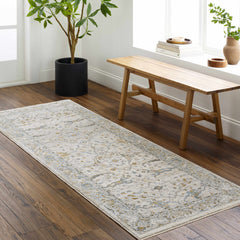 Aviva Off-White Textured Rug with Fringes - Ornate Home