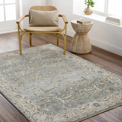 Aviva Teal Textured Rug with Fringes - Ornate Home