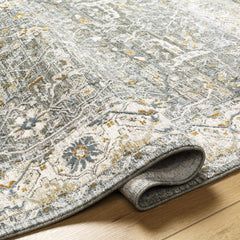 Aviva Teal Textured Rug with Fringes - Ornate Home