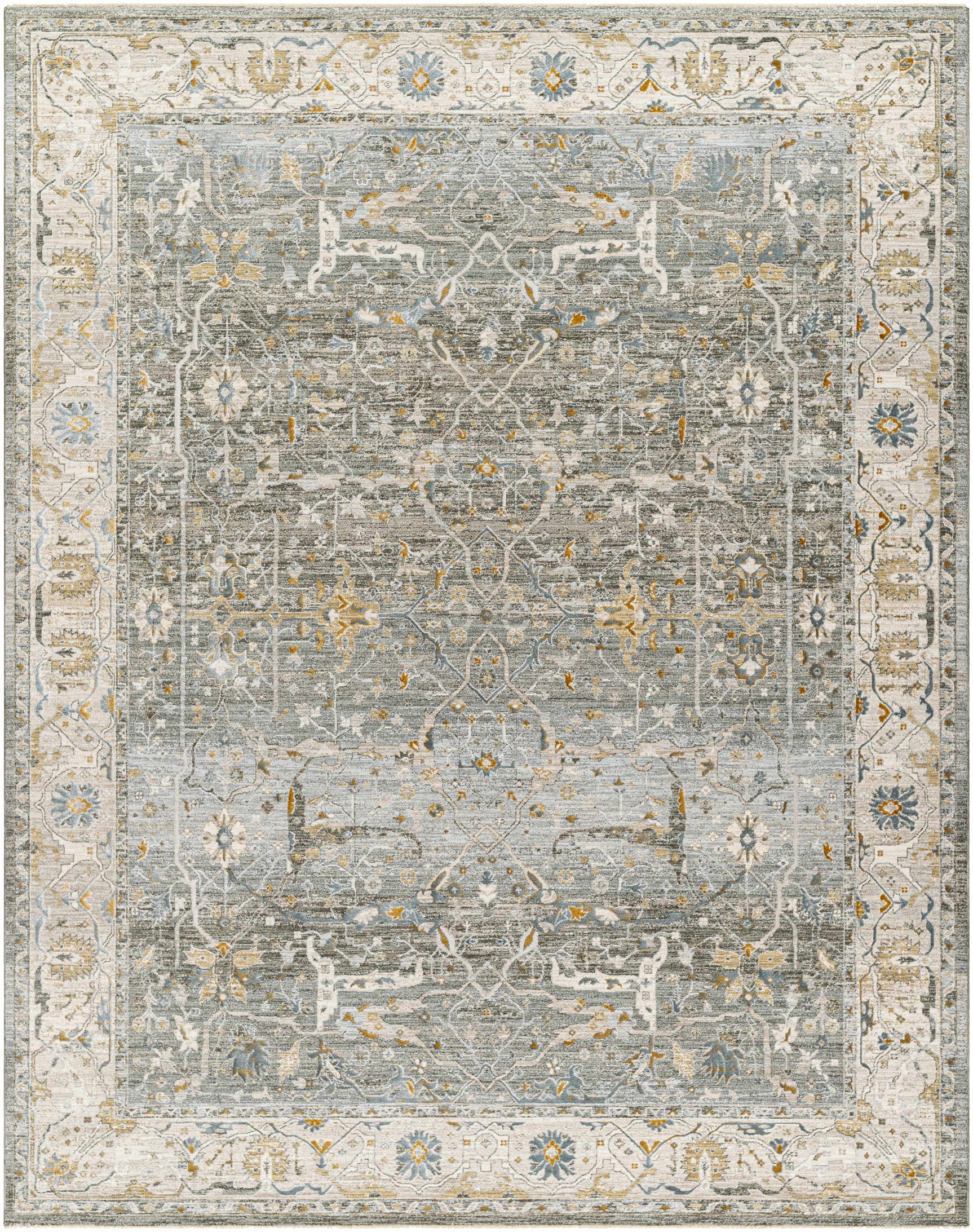 Aviva Teal Textured Rug with Fringes - Ornate Home