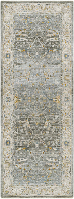 Aviva Teal Textured Rug with Fringes - Ornate Home