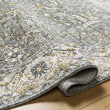 Aviva Teal Textured Rug with Fringes - Ornate Home